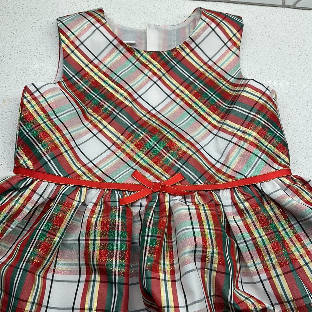 🎄Bonnie Jean Holiday Plaid Dress Size 6🎄